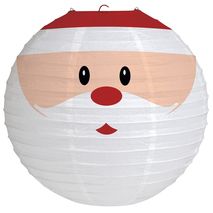 Christmas Help, Paper Lantern Decor, Lantern Hanging, Round Paper Lanterns, Paper Christmas Decorations, Santa Decorations, Tis The Season To Be Jolly, Christmas Hanging Decorations, Santa Face