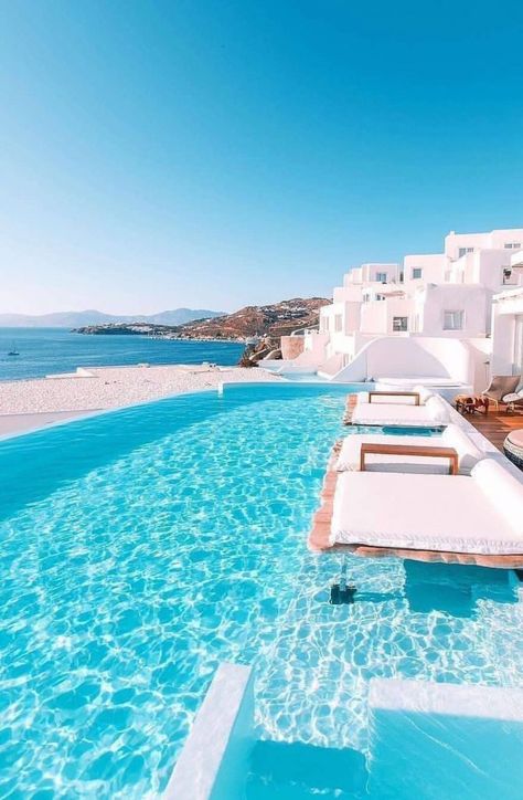 Aloita Resort, Cavo Tagoo, Cavo Tagoo Mykonos, Urban Decor, Dream Vacations Destinations, Dream Travel Destinations, Outdoor Swimming, Honeymoon Destinations, Vacation Places