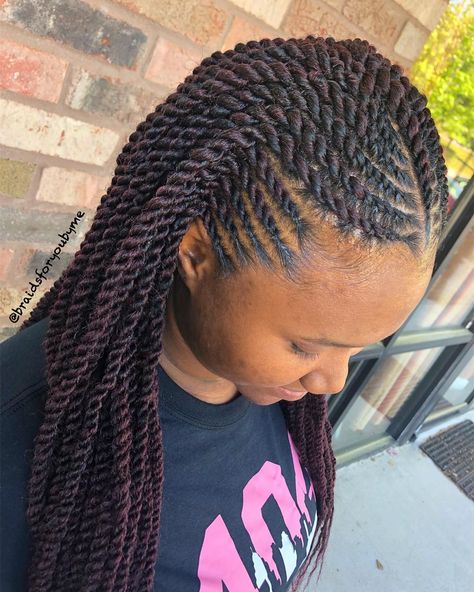 ✨✨✨✨✨✨ _____________________________________________ Style: Small Waist Length Tribal Twists Duration: 7 hrs Hair: 10 packs of Femi Marley… Short Natural Styles, Marley Twist, Braided Updo Wedding, Updo Wedding, Chocolate Girls, Marley Hair, Marley Twists, Natural Styles, Braided Updo