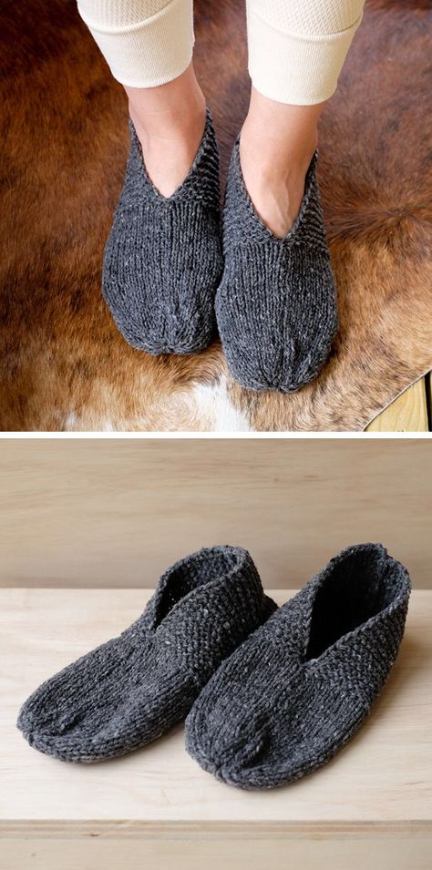 KTFO-2016.20 : Simple house slippers Sleep Socks, Knit Slippers Free Pattern, Knitted Slippers Pattern, Diy Slippers, Knit Basket, Boots Patterns, Knit Shoes, Slippers Pattern, Scarf Knitting Patterns