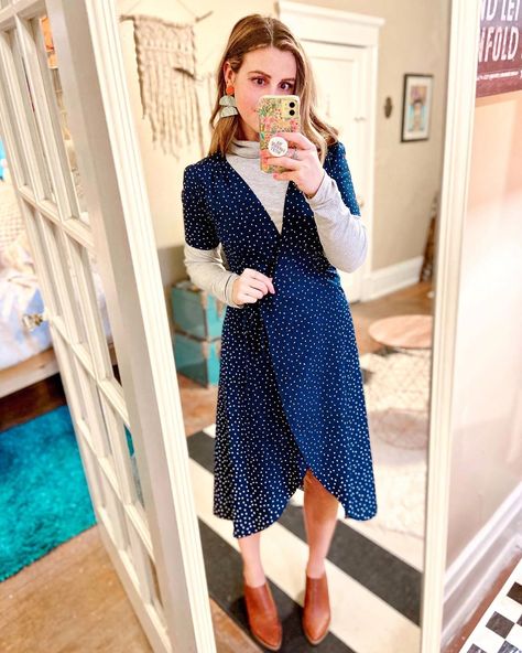 Turtleneck Under Dress Outfit, Turtleneck Under Dress, Turtleneck Under, Teacher Fashion, Kingdom Hall, Wrap Dress Styles, Teacher Style, Under Dress, Wrap Dress