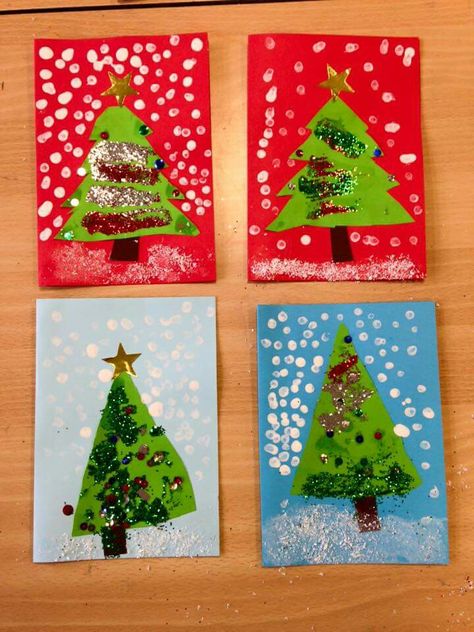 Preschool Xmas Cards, Christmas Card Year 1, Eyfs Christmas Cards, Ks1 Christmas Cards, Eyfs Xmas Cards, Christmas Cards Eyfs, Eyfs Christmas Cards Ideas, Early Years Christmas Card Ideas, Easy Christmas Cards For Kids To Make