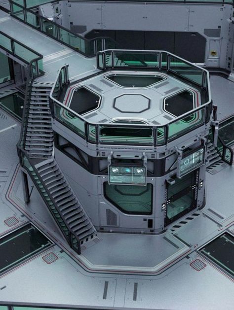 Haunted Spaceship, Sci Fi Server Room, Sci Fi Lab Concept Art, Sci Fi Training Room, Scifi Lab, Sci Fi Environment Interiors, Sci Fi Floor, Scifi Decor, Octagon Design