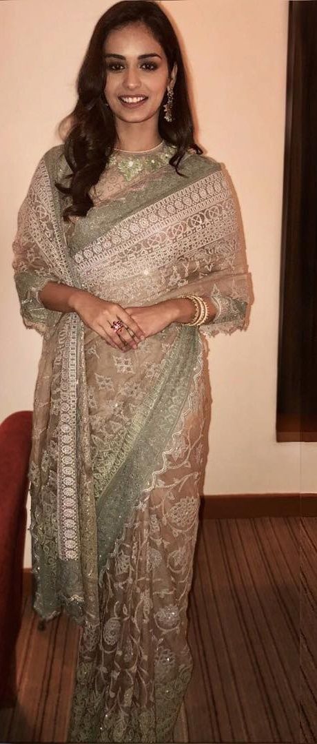 Miss World 2017 Manushi Chillar in a saree designed by Tarun Tahiliani at Global Entrepreneurs summit #Manushichillar #Taruntahiliani #GES Manushi Chillar, Tarun Tahiliani, Indian Aesthetic, Miss World, Indian Fashion Dresses, Beauty Pageant, Bridal Outfits, Indian Wear, Indian Outfits