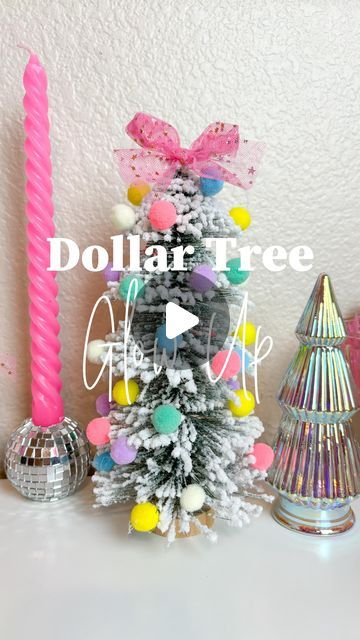 6,303 likes, 136 comments - _jenmagic_ on November 6, 2023: "Glam up this mini flocked tree with me that I picked up from @dollartree Pom Pom and tulle makes everything cuter ✨🌲💖 . Do you li...". Flocked Tree, Mini Christmas Tree, Flocking, Pom Pom, Christmas Tree, Christmas