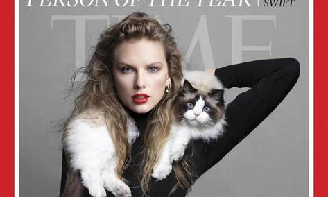 Taylor Swift fans loved her posing with her cat, Benjamin Button, on Time's Person of the Year cover Cat Lady Meme, Taylor Swift Cats, Meredith Gray, Taylor Swift Cat, Benjamin Button, Person Of The Year, Are You Not Entertained, David Fincher, Olivia Benson