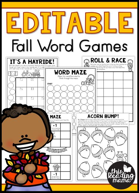 Check out our fun and EDITABLE Fall Word Games to get kids playing and working on phonics AND sight words! Because they’re editable, you can totally customize* them to meet the needs of your individual learners. Just type in your own words. Get this freebie as a “thank you” when you sign up for my ... Read More about Editable Fall Word Games Pumpkin Sight Words Free, Fall Spelling Activities, Fall Word Work, Halloween Word Work, Teaching Nonfiction Text Features, Link Icon, First Grade Freebies, Study Printables, Ela Centers