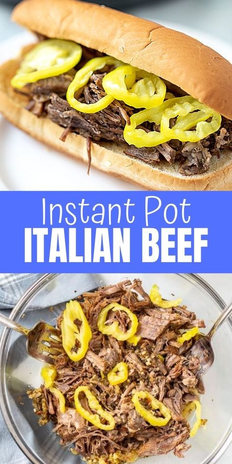 Instant Pot Italian Beef, Italian Beef Recipe, Italian Beef Sandwich, Instant Pot Italian, Italian Beef Recipes, Italian Beef Sandwiches, Italian Beef, Paleo Beef, Beef Sandwich