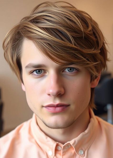 Sandy Blonde with Side-Swept Bangs, Modern Men Hairstyle, men haircut Hairstyle Bangs, Male Hairstyle, Hairstyles Male, Curly Crop, Wedding Color Schemes Spring, Curly Undercut, Bangs Hairstyle, The Haircut, Side Bangs Hairstyles