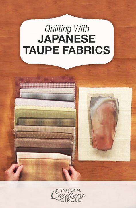 Quilting with Japanese Taupe Fabrics | NQC Video Japanese Taupe Quilts Patterns, Taupe Quilts, Quilting Math, Yoko Saito, Patchwork Tutorial, Quilting 101, Red And White Quilts, Sew Simple, Quilting Videos