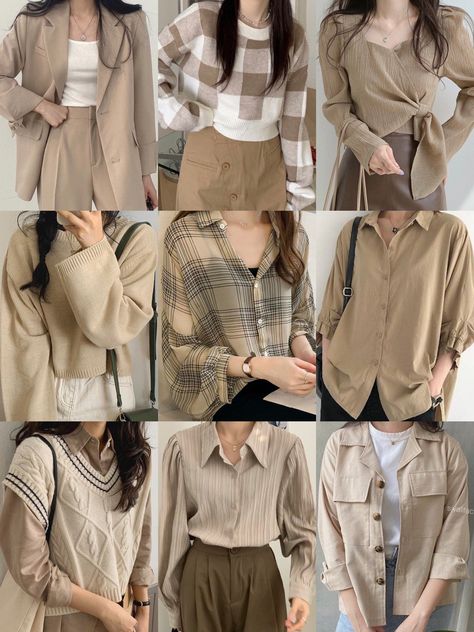 Womens Spring Office Outfits, Stylish Outfits Casual, Simple Casual Outfits, Simple Style Outfits, Mix Match Outfits, Color Combos Outfit, Casual Outfits For Teens, Fashion Top Outfits, Korean Casual Outfits