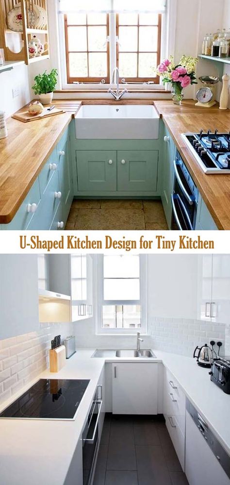 Kitchen Renovation Diy Ideas, Küchen In U Form, Diy Kitchen Renovation, U Shaped Kitchen, Small Remodel, New Kitchen Cabinets, Dead Space, Kitchen Remodeling Projects, Tiny Kitchen