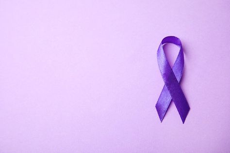 Purple Ribbon Awareness, Lilac Background, Ribbon Awareness, Purple Ribbon, Facebook Cover Photos, Lilac Purple, Top View, Cover Photos, Lilac