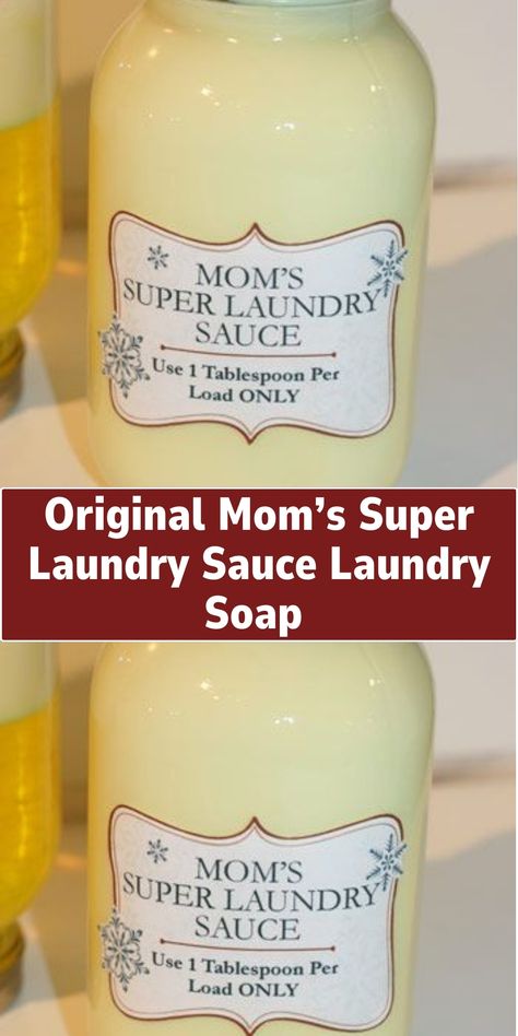 Keep your laundry fresh and clean with this homemade laundry soap recipe. "Mom's Super Laundry Sauce" is a DIY detergent that has gained popularity for its effectiveness in tackling tough stains and odors. Save money and enjoy clean clothes with this homemade alternative. Homemade Laundry Soap Liquid, Laundry Sauce, Laundry Soap Recipe, Diy Detergent, Homemade Laundry Detergent Recipes, Diy Laundry Soap, Homemade Detergent, Liquid Laundry Soap, Laundry Detergent Recipe