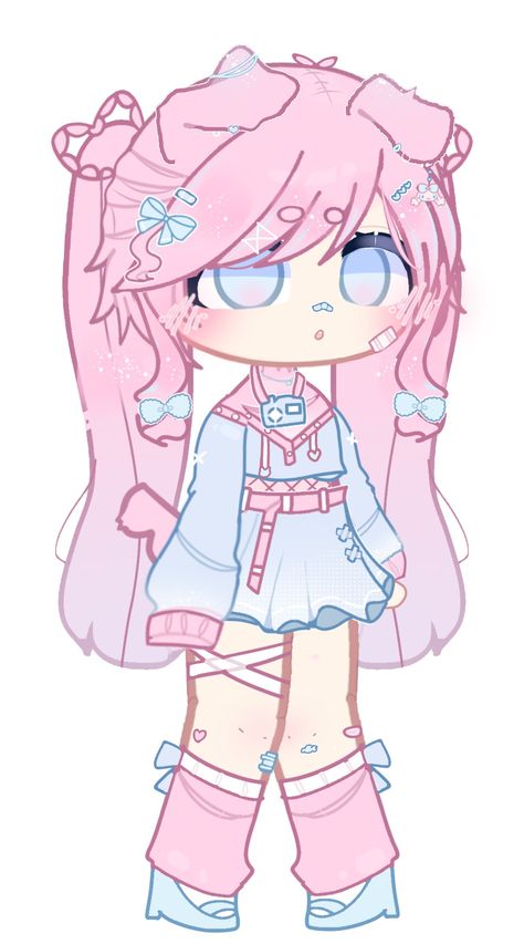 Gacha character, gacha nox, gacha club, gacha edit, gacha editor, gacha life, adoptable Gacha Life, Ideas Style, Home Ideas, Style Inspiration, Anime, Pink, Blue