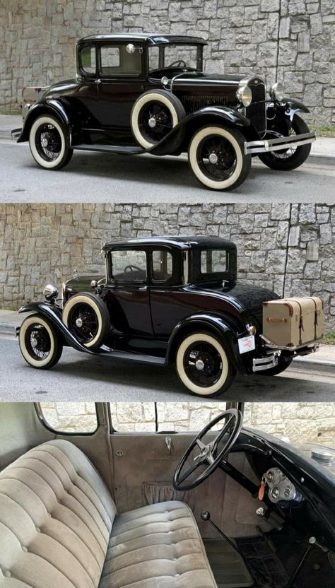 Old Classic Cars Vintage, Old Fashion Cars, Retro Cars Vintage, Old Cars Vintage, Old Vehicles, 1931 Ford Model A, Old Fashioned Cars, Old American Cars, Rich Cars