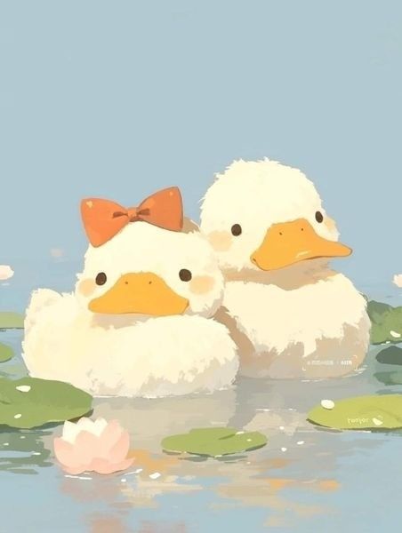 Duck Drawing, Duck Wallpaper, Duck Art, Artsy Photos, Artsy Pictures, Love Animation Wallpaper, Cute Animal Drawings Kawaii, Whimsical Illustration, Cute Little Drawings