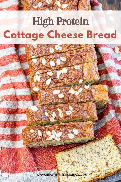 I loved this oats Cottage Cheese Bread recipe. It turned out to be so good and easy to make with pantry staple ingredients. Loaded with protein and perfect to enjoy for breakfast with 10 grams of protein per slice. Cottage Cheese Bread Recipe, Protein Bread Recipe, Cottage Cheese Bread, Flourless Bread, Cheese Bread Recipe, Oatmeal Bread, Protein Bread, Cottage Cheese Recipes, Diet Breakfast Recipes