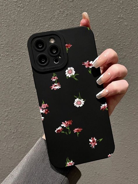 Black Mobile Cover, Black Phone Case Painting, Iphone 11 Black Case, Phone Cases Black Iphone, Phone Case Diy Paint, Creative Iphone Case, Retro Phone Case, Gadget Case, Iphone Life Hacks