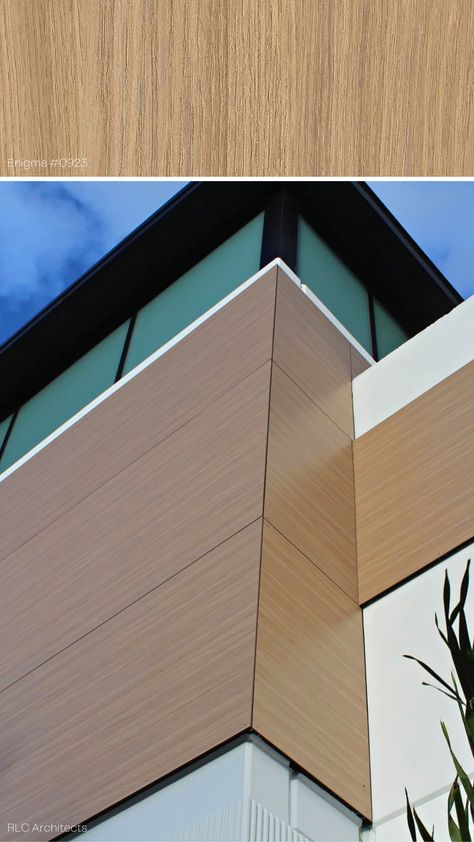 The woodgrain panels gave the shopping plaza a more welcoming atmosphere, while also giving it the modern look they were going for. The installer, EMC Quality, has worked with Fundermax panels for many projects and was an advocate for the panels, alongside Formas, due to our durability and ease of installation. Aspen Dental, Commercial And Office Architecture, Office Architecture, Florida Weather, Commercial Office, Retail Space, Shopping Center, Wood Grain, The Modern