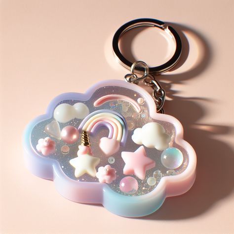 Introducing our AI-generated, adorable keychain crafted from glossy resin, perfect for teenage girls! With a trendy bubble tea cup design embedded with cute charms like stars, hearts, and unicorns, implemented in soft pastel shades, this keychain truly shines in any light. 

#ResinKeychain #TeenAccessories #BubbleTea #PastelColors #CuteCharms #TrendyDesigns Resin Charm Ideas, Resin Art Keychain, Pastel Resin, Bubble Tea Cup, Seni Resin, Keychains Cute, Emo Accessories, Art Keychain, Tea Cup Design