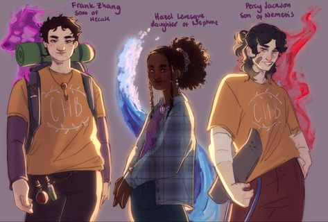 Percy Jackson, Hazel Levesque, Frank Zhang Hazel And Frank, Hoo Fanart, Percy Jackson Ships, Hazel Levesque, Percy Jackson Head Canon, Frank Zhang, Dibujos Percy Jackson, Jason Grace, Percy Jackson Fan Art