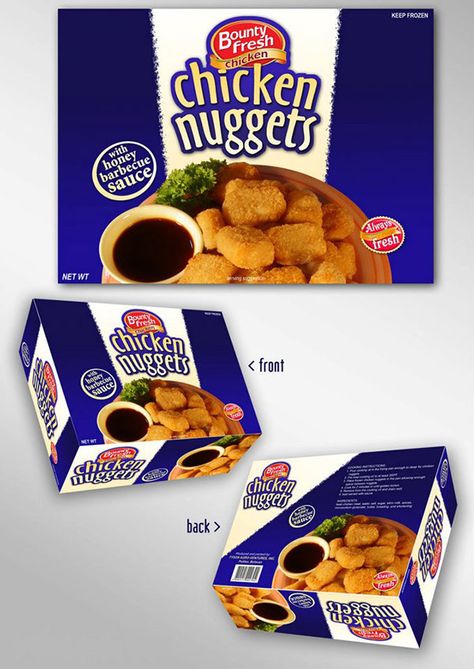 https://www.behance.net/gallery/20443633/Chicken-Nuggets-Packaging-Design Chicken Nuggets Packaging, Nuggets Packaging, Chicken Boxes, Fiesta Chicken, Chicken Snacks, Label Packaging, Labels Design, Honey Sauce, Packaging Designs