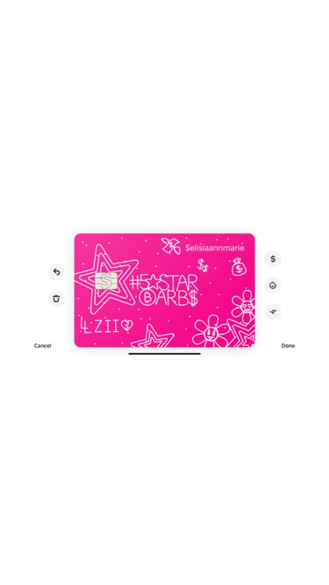 Pink Cashapp Card <3 Cashapp Card Ideas, Cute Cash App Card Designs, Cashapp Card, Cash App Card Ideas, Hippie Drawing, Cash App Card, Hippie Birthday Party, Card Design Ideas, Hippie Birthday