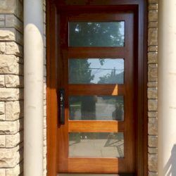 Wooden Glass Door Design, Home Door Design Modern, Glass Single Door, Arched Exterior Doors, Wooden Glass Door, Single Entry Doors, Glass Door Design, Steel Door Design, Front Door Design Wood