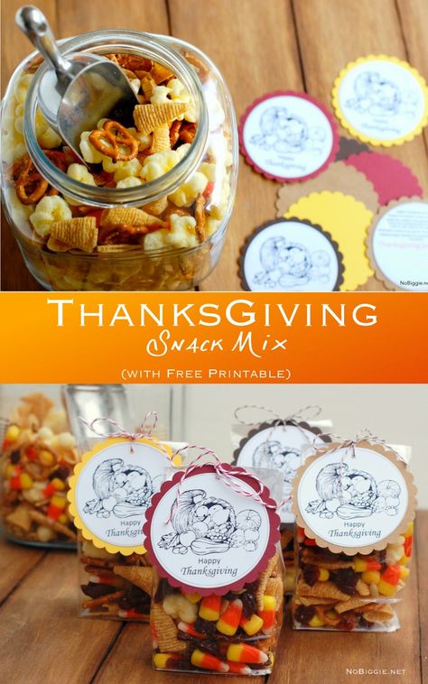 ThanksGiving Snack Mix with free printable gift tag | NoBiggie.net Blessing Mix Recipe, Thanksgiving Blessing, Kid Friendly Thanksgiving, Recipe Thanksgiving, Thanksgiving Snacks, Yummy Fall Recipes, Thanksgiving Blessings, Thanksgiving Treats, Printable Recipe