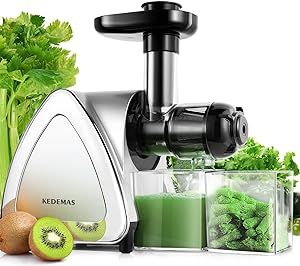 Cold Press Juicer Machines, Kedemas Slow Masticating Juicers for Home, Easy to Clean and Quiet Motor, Reverse Function, Small Juicers Maker with Juice Cup and Brush for Vegetables and Fruits Masticating Juicer, Hand Juicer, Centrifugal Juicer, Slow Juicer, Best Juicer, Cold Press Juicer, Juicer Machine, Fruit Juicer, Juice Extractor