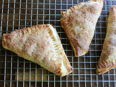 The best apple turnover you will ever have. Made with blitz puff pastry, the buttery and flaky pastry shell encases a sweet-tart Granny Smith apple-and-cinnamon filling that's perfectly cooked throughout. Puff Pastry Apple Turnovers, Apple Turnovers Recipe, Puff Pastry Apple, Apple Turnover Recipe, Easy Strawberry Shortcake, Puff Pastry Filling, Apple Puff Pastry, Apple Turnovers, Strawberry Shortcake Recipes