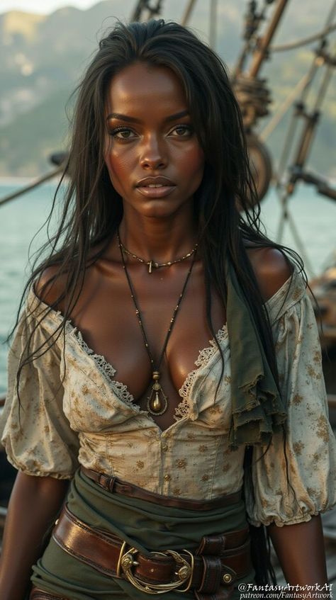 Black Pirate Woman, Anne Bonney, Pirate Core, Pirate Lady, Pirate Women, Women Pirate, Female Pirate, Pirate Island, Rpg Ideas