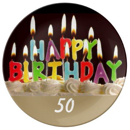 #HAPPY BIRTHDAY 50 PLATE - #birthday #gifts #giftideas #present #party Happy Birthday Michael, Happy Birthday Maria, Happy Birthday William, Check Mix, Birthday Room Decorations, Happy Birthday Celebration, Happy Birthday Candles, Happy Birthday Name, Happy 50th Birthday