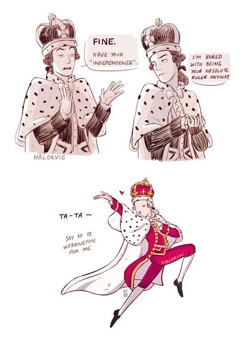 King George is a child at heart in the second act Hamilton Comics, Hamilton Jokes, Hamilton Lin Manuel Miranda, Hamilton Lin Manuel, Hamilton Fanart, Aaron Burr, Hamilton Broadway, Hamilton Funny, King George Iii