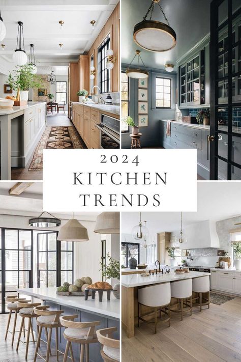 Beautiful kitchen design ideas and trends for 2024, with lighting, islands, kitchen cabinet trends, backsplash ideas, European style kitchens, modern farmhouse style, countertops & more Cabinet Trends, Kitchen Cabinet Trends, 2024 Kitchen, Beautiful Kitchen Designs, Timeless Kitchen, Design Salon, Organizing Hacks, Kitchen And Dining Room, Kitchen Design Trends