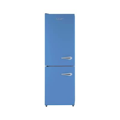 iio Retro-Mod RM1 11-cu ft Bottom-Freezer Refrigerator (Light Blue) ENERGY STAR in the Bottom-Freezer Refrigerators department at Lowes.com Slim Refrigerator, Food Area, Blue Shelves, Pantry Drawers, Compact Fridge, Nostalgic Design, Bottom Freezer Refrigerator, Bottom Freezer, Door Shelves