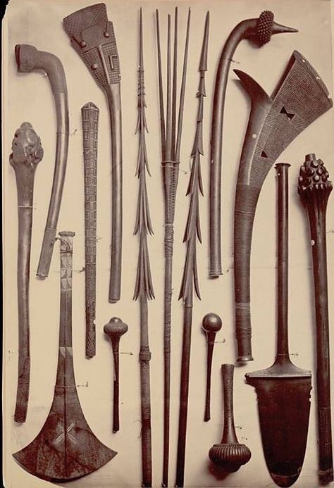 Tribal weapons, Oceanic. Sea Island, Home Defense, Native American Tribes, New Guinea, Hammers, Ocean Art, Axes, Blacksmithing, Swords