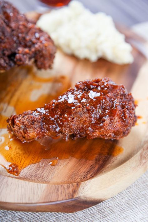 nashville hot chicken sauce Kfc Nashville Hot Sauce Recipe, Nashville Hot Sauce Recipe, Nashville Hot Fried Chicken, Nashville Hot Sauce, Southern Dinners, Hot Fried Chicken, Nashville Hot Chicken Recipe, Hot Chicken Recipe, Nashville Chicken