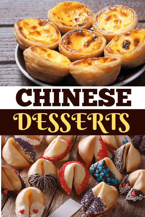 Looking for some popular Chinese desserts? From fortune cookies to fried milk to bubble tea, these traditional recipes bring a taste of Asia into your home. Chinese New Year Desserts, Fortune Cookies Recipe, Chinese Dessert Recipes, Fried Milk, Chinese Desserts, Dessert Logo, Fried Dessert, Chinese Snacks, Bean Cakes