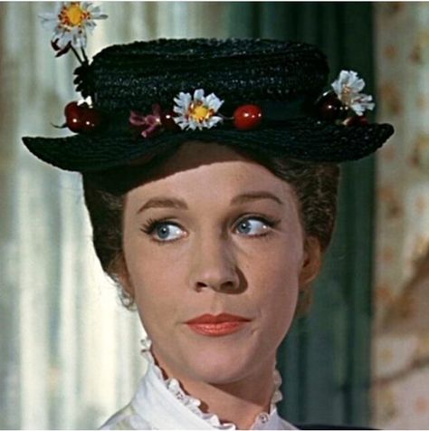 “Oh please Mary!” Julie Andrews as Mary Poppins Costumes Starting With M, Mary Poppins Aesthetic, Mary Poppins Characters, Julie Andrews Mary Poppins, Mary Poppins Hat, Halloween Dress Up Ideas, Mary Poppins Party, Mary Poppins 1964, Mary Poppins Costume