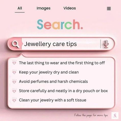 "✨✨ Keep Your Jewelry Sparkling with These Simple Tips! ✨✨ Follow these tips to ensure your CASCADE pieces stay as beautiful as the day you bought them. 💖✨ 💎 Follow our page for more jewelry care tips and updates on our latest collections! #JewelryCare #JewelryTips #CASCADE #HandmadeJewelry #JewelryLovers #StaySparkling" Jewelry Care Tips, Care Tips, Jewelry Care, The Day, Handmade Jewelry, Sparkle, Quick Saves, Handmade Jewellery