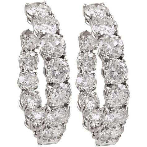 Harry Winston Diamond Hoop Earrings | From a unique collection of vintage Hoop Earrings at https://www.1stdibs.com/jewelry/earrings/hoop-earrings/. Harry Winston Diamond Earrings, Marquise Diamond Earrings, Harry Winston Diamond, Harry Winston, Pearl Hoop Earrings, Marquise Diamond, Diamond Hoop Earrings, Antique Earrings, Fine Earrings