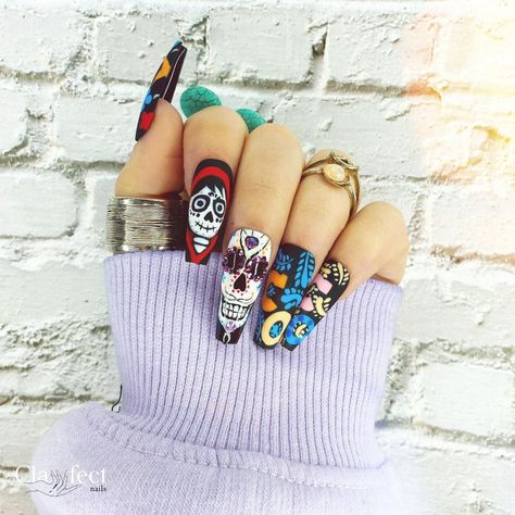 Coco Nails, Nails Disney, Madam Glam, Favourite Movie, Nail Art Disney, Disney Nails, Art Disney, Nails Nails, Blue Nails