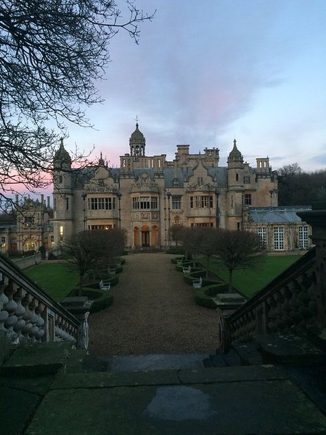 Harlaxton Manor From Side | Harlaxton Manor, Harlaxton, UK | Flickr Mansion Aesthetic, Old Money House, Hawthorne House, English Manor Houses, Old Castle, Castle Aesthetic, English Manor, Chateau France, Beautiful Castles