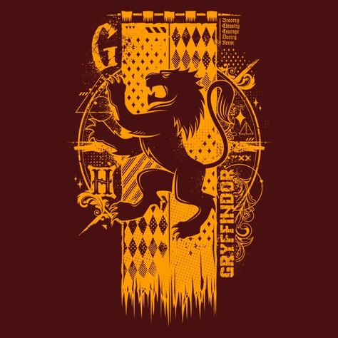 Gryffindor Hogwarts, Lion, Harry Potter, Black