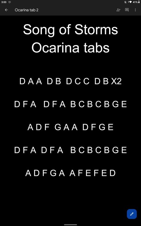 follow along with your ocarina Ocarina Songs, Kalimba Notes, Ocarina Tabs, Tin Whistle, Music Stuff, Legend Of Zelda, Zelda, Tin, Songs