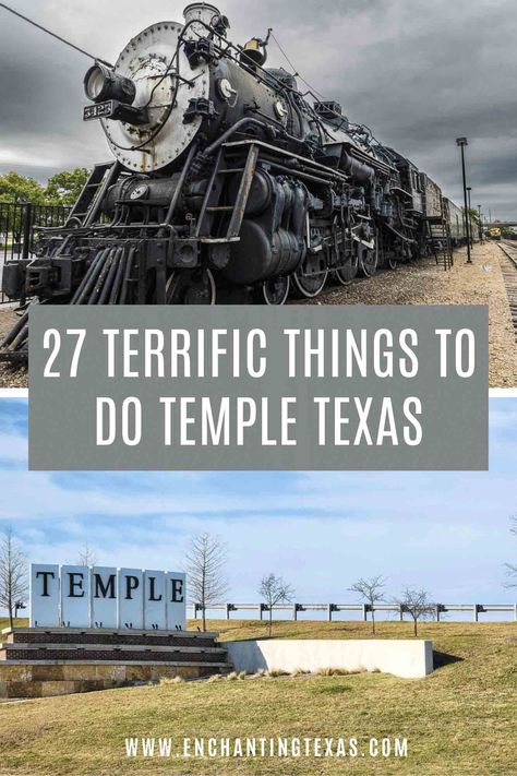 Discover the best things to do in Temple, Texas including the historic downtown, colorful murals, Railroad museum, lakeside trails, and more. Georgetown Texas Things To Do, Plano Tx Things To Do In, Museums In Dallas Texas, Texas History Timeline, Temple Texas, Texas Weekend Getaways, Texas Travel Guide, Texas Destinations, Visit Texas