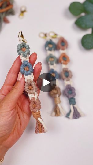 19K views · 1.6K reactions | DON’T toss out your scraps!

You can use them (yes, even the shorter scraps) in making cute Daisy knot patterns in your macrame projects.

Here’s a quick sped up tutorial on how you can do just that - for the full, detailed walk through of the process of this keychain tutorial, head on over to YouTube.com/bochiknot to check it out (linked in bio).

Cord lengths (3mm cord):
• Mounting cord: 100cm (39”)
• Daisy working cord: 43cm (17”)
• Inner Daisy cord: 24cm (9”)
• Gathering knot: 24cm (10”)

I mean, how cute are these?! 🥰🌸 | 🌸Bochiknot Gathering Knot, Keychain Tutorial, Diet Pepsi, Macrame Patterns Tutorials, Macrame Ideas, Addison Rae, Macrame Projects, Macrame Jewelry, Macrame Patterns