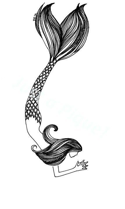 simple black and white mermaid tattoos | Más de 1000 ideas sobre Tatuajes De Concha en Pinterest | Tatuajes De ... Tiny Mermaid, Tattoo Mermaid, Webbed Hands, Mermaid Drawing, Petit Tattoo, Mermaid Drawings, Mermaid Fairy, Real Mermaids, Geniale Tattoos